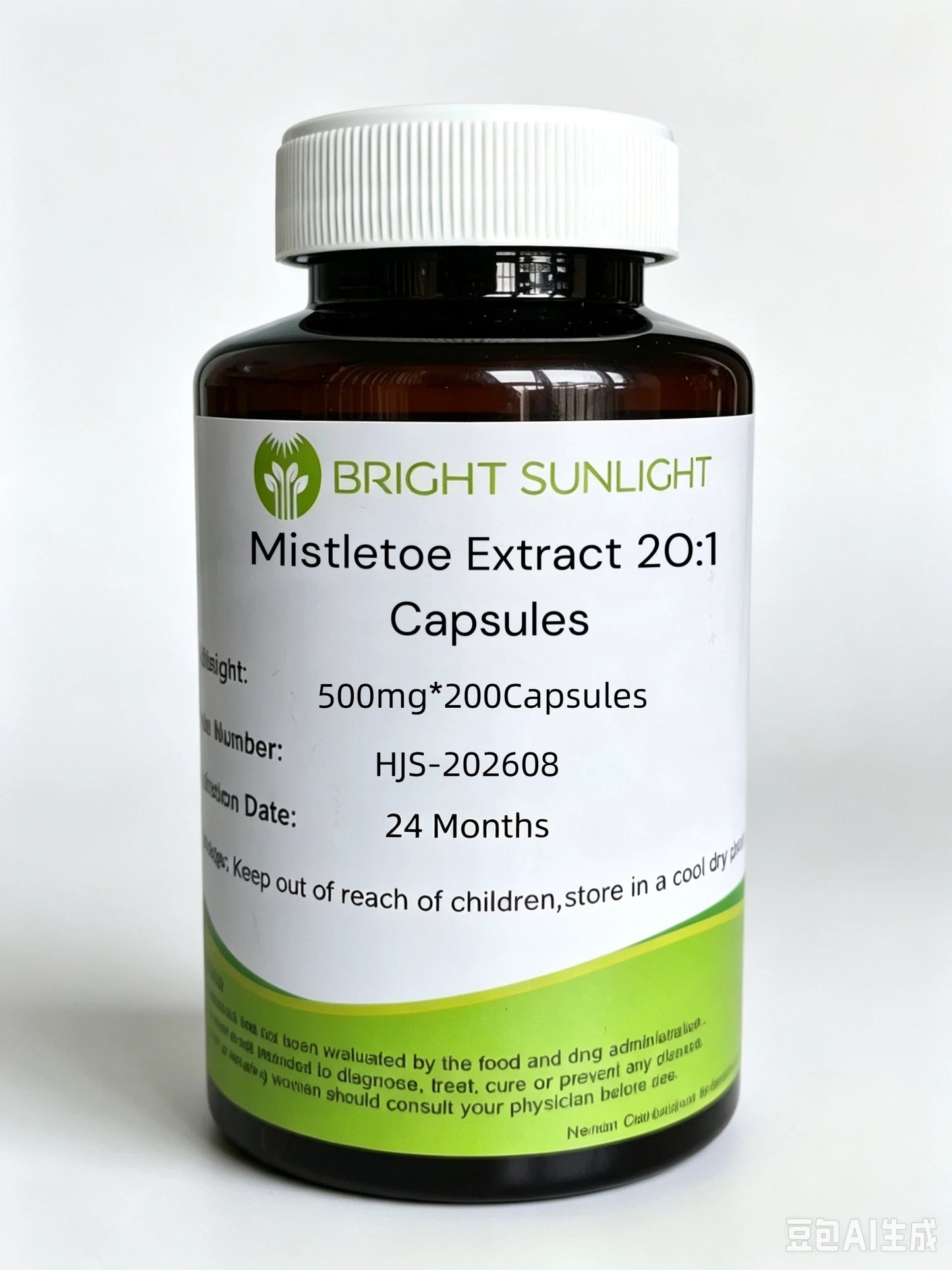 Bright sunlight Mistletoe Extract 20:1 Capsules , 500mg * 200 Capsules