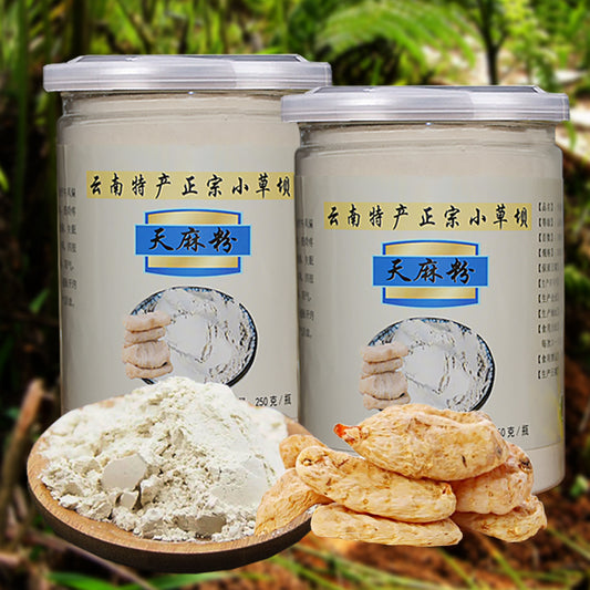 100% Pure Gastrodia Elata / YunNan Tianma Powder Chinese Herbs Tian Ma Powder 250 grams