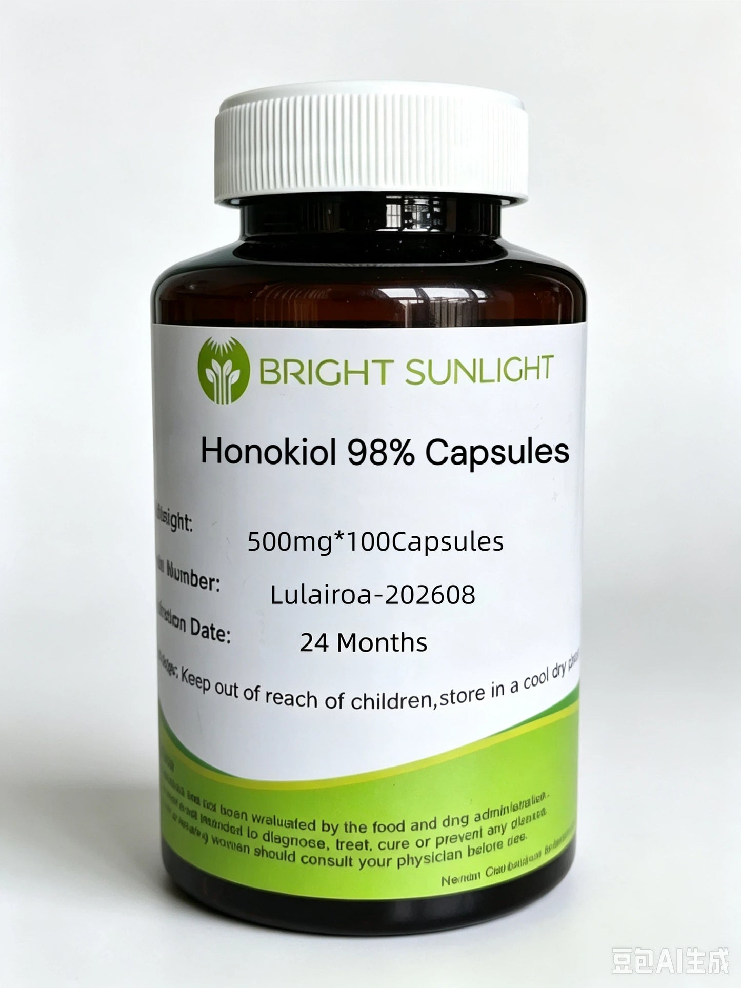 Bright sunlight Magnolia Bark Extract - Honokiol 98% , 500 mg*100 capsules