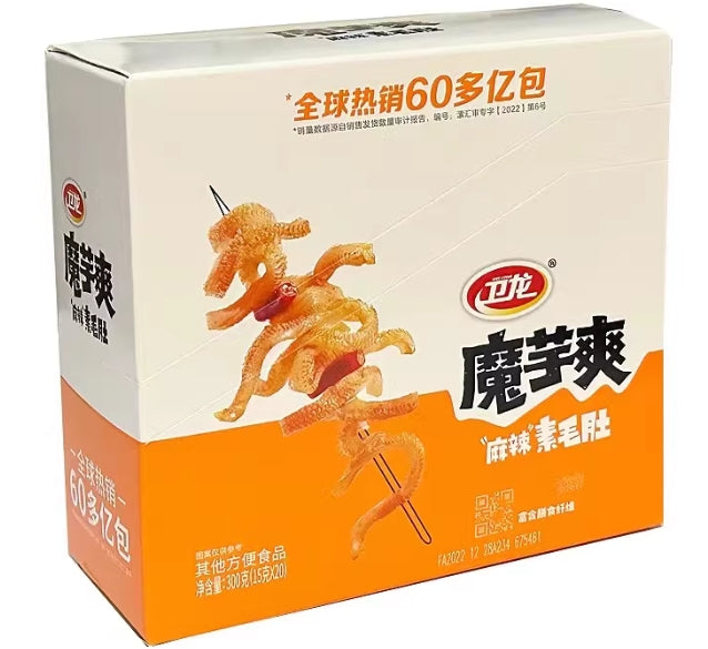 Wei Long Spicy Konjac Snack Latiao 398g / 32 packets - Vegeterian 卫龙魔芋爽