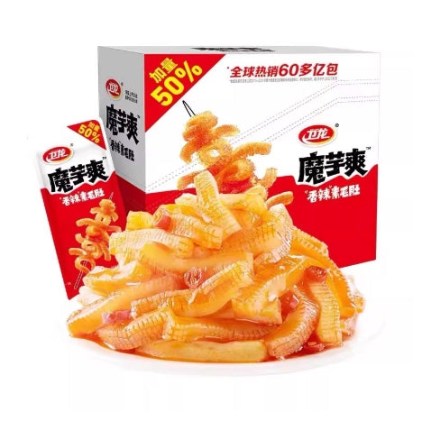 Wei Long Spicy Konjac Snack Latiao 398g / 32 packets - Vegeterian 卫龙魔芋爽