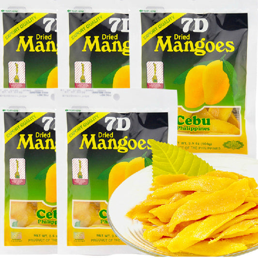 Philippines Profood Cebu Dried Mangoes mango strips Fruit Food 100grams * 5 packs