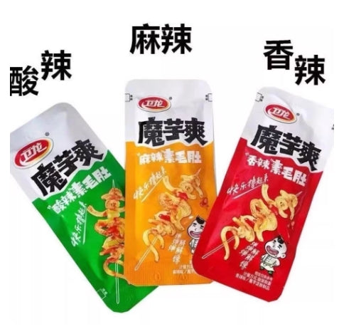 Wei Long Spicy Konjac Snack Latiao 398g / 32 packets - Vegeterian 卫龙魔芋爽