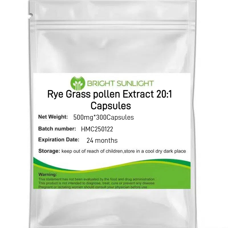 Bright sunlight Rye Grass pollen Extract 20:1 Capsules High Quality & Pure ，500mg*200Capsules