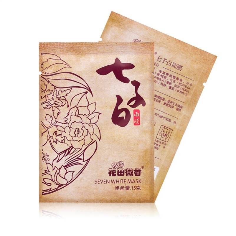 Seven White Mask Powder Seven Chinese Herbs Mix Powder For Whiten &花田微香七子白美白面膜粉15G （10pcs/20pcs/50pcs）
