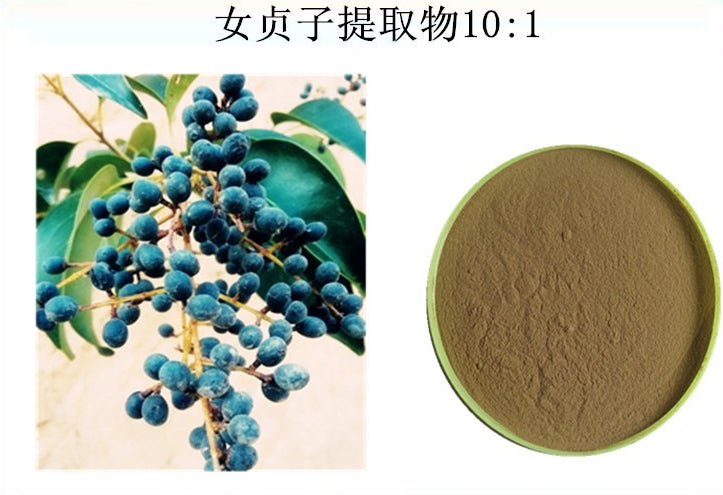 Bright sunlight Ligustrum Lucidum Extract Powder 10:1 Nv Zhen Zi Fruit Of Glossy Privet , 200 grams - 1000 grams