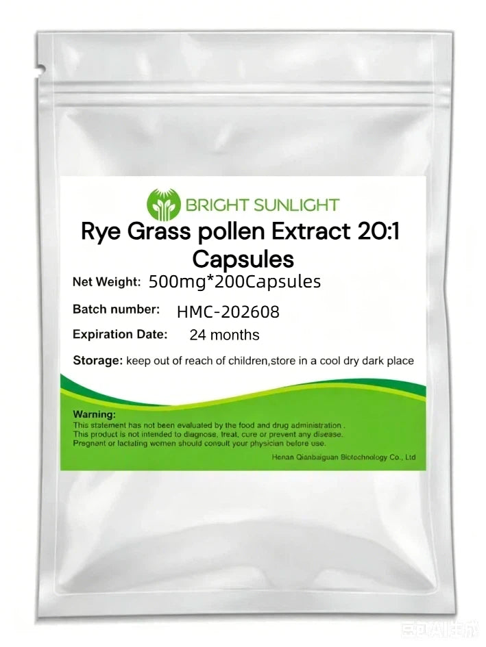 Lulairoa Rye Grass pollen Extract 20:1 Capsules High Quality & Pure ，500mg*200Capsules