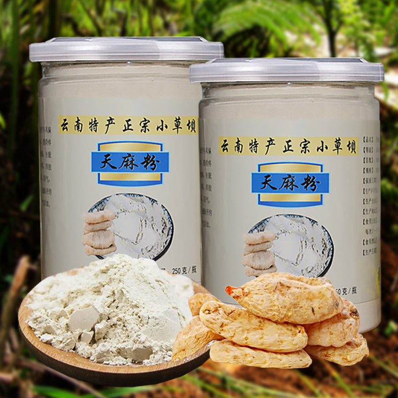 100% Pure Gastrodia Elata / YunNan Tianma Powder Chinese Herbs Tian Ma Powder 250 grams