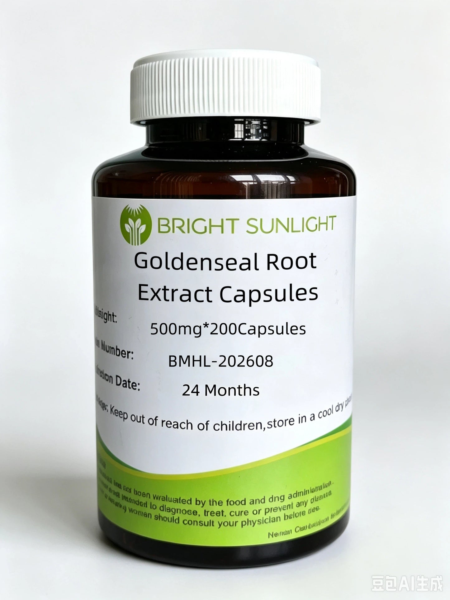 Bright sunlight Goldenseal Root  Extract Capsules , 500mg * 200 Capsules