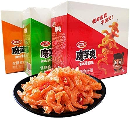 Wei Long Spicy Konjac Snack Latiao 398g / 32 packets - Vegeterian 卫龙魔芋爽