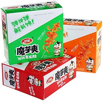 Wei Long Spicy Konjac Snack Latiao 398g / 32 packets - Vegeterian 卫龙魔芋爽