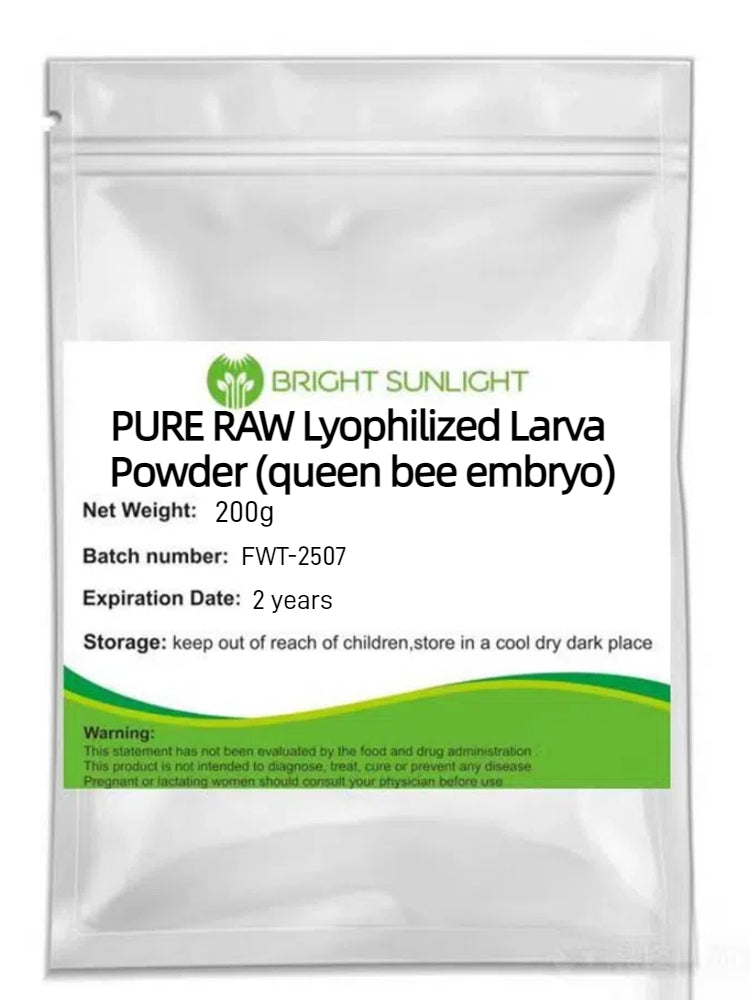 Bright sunlight 100% PURE RAW Lyophilized Larva Powder (queen bee embryo)  - 100 grams / 200 grams / 500 grams