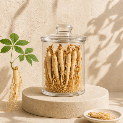 Lulairoa REN SHEN - 白参 - 6 Years Old Dried White Ginseng Roots. Custom Amount